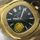 Perfect Fake Patek Philippe Nautilus 5711 Price - Black Face All Gold Band 40 MM 9015 Watch  (3)_th.jpg